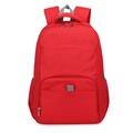Minimalist large capacity folding backpack in bright red fabric with grey accents - Red