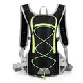 Lightweight black and neon yellow cycling backpack with adjustable straps and bungee cords - Black