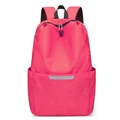 Sac à dos rose réfléchissant léger avec grande capacité et texture en tissu durable - Moins de 20L / Rose rouge