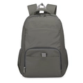 Minimalist lightweight dark grey folding backpack with spacious pockets and mesh bottle holders - Gray