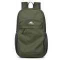 Army green foldable backpack with Vanaheimr mountain logo and breathable side pockets - Below 20L / Green