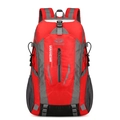 Outdoor hiking backpack in vibrant red and grey waterproof nylon with Vanaheimr logo - 301 Series Red