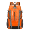 Outdoor hiking backpack in vibrant orange waterproof fabric with side mesh pockets - 301 Series Orange