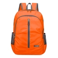 Lightweight foldable orange sports backpack with large capacity and mesh side pockets - Below 20L / Orange