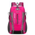 Waterproof outdoor hiking backpack in rose red and grey with breathable mesh pockets - 301 Series Rose Red