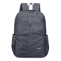 Lightweight dark grey foldable outdoor backpack with ripstop fabric and side mesh pockets - Below 20L / Gray