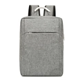 Minimalist business laptop backpack in dark gray finish with USB charging port - Aluminum Handle Gray (No USB)