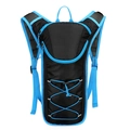 Blue and black cycling hydration backpack with breathable mesh and elastic bungee cord - Blue