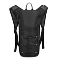 Lightweight black cycling backpack with hexagonal nylon texture and elastic cord system - Black