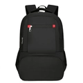 Sac à dos isotherme en Oxford noir avec détails rouges pour pique-nique et livraison - Noir