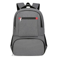 Sac à dos isotherme en tissu Oxford gris avec détails rouges et compartiments - Gris clair