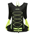 Sac à dos cyclisme 12L léger noir et vert fluo avec compartiment pour poche à eau - Noir & Vert