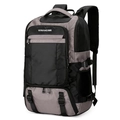 Isolierter schwarz-grauer Picknick-Rucksack mit Vanaheimr-Logo und Polstern - Grau
