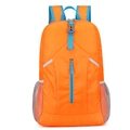 Zaino pieghevole leggero da esterno arancione e blu in tessuto ripstop a rombi - Arancione