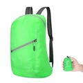 Lightweight foldable outdoor backpack in neon green with mesh straps and pouch - Below 20L / Green