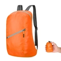Bright orange foldable lightweight backpack with ripstop nylon and storage pouch - Below 20L / Orange