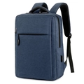 Dunkelblauer Business-Rucksack für Laptops mit USB-Anschluss und wasserdichtem Stoff - Blau