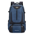 Deep blue and black 85L hiking backpack with durable nylon and adjustable straps - 56-75L / Large Capacity / Blue