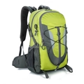 Green and grey large capacity waterproof outdoor hiking backpack with ergonomic mesh straps - Fruit Green
