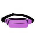 Purple canvas fanny pack with adjustable strap and headphone jack for sports - Purple