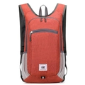 Lightweight foldable outdoor sports backpack in bright orange and grey breathable design - Small Capacity / Red