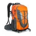 Lightweight waterproof hiking backpack in bright orange and grey with bungee cords - Orange