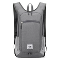 Grey lightweight foldable outdoor travel backpack with mesh pockets and fabric texture - Small Capacity / Light Gray