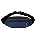 Sac banane sport bleu marine avec ceinture élastique et trou pour câble d'écouteur - Bleu