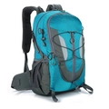 Waterproof blue hiking backpack with large capacity and ergonomic shoulder straps - Lake Blue