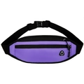 Sac banane de sport violet avec double fermeture éclair et ceinture élastique réglable - Violet