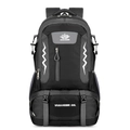 Zaino da trekking 60L per outdoor nero e grigio in materiale nylon impermeabile - Nero