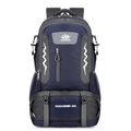 Zaino da trekking 60L in blu e grigio con spallacci imbottiti traspiranti - Blu scuro