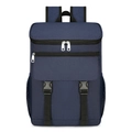 Zaino termico blu scuro per picnic con fibbie robuste e tasche laterali a rete - Blu