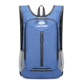 Foldable sea blue hiking backpack with mesh side pockets and breathable straps - Below 20L / Light Blue
