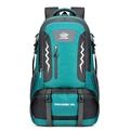 Zaino da trekking 60L in turchese e grigio antracite in tessuto ripstop ultra resistente - Verde