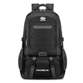Sac à dos de randonnée 60L noir avec compartiments multiples et tissu imperméable - 60L / Noir