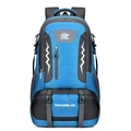 60L large capacity professional outdoor hiking backpack in blue and grey colorway - Sky Blue