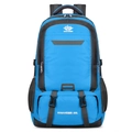 Sac à dos de randonnée extérieur 60L imperméable en bleu roi et noir haute capacité - 60L / Bleu ciel