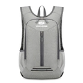 Light grey foldable hiking backpack with water-resistant fabric and reflective strip - Below 20L / Light Gray