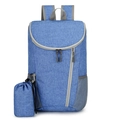 Hellblauer wasserfester faltbarer Rucksack mit passendem Kordelzug-Aufbewahrungsbeutel - Hellblau