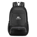 Leichter schwarzer wasserdichter Outdoor Faltrucksack mit Vanaheimr Logo und Netztaschen - Unter 20L / Schwarz