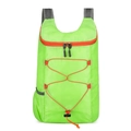 Fluorescent green lightweight hiking backpack with orange elastic cords and water bottle pocket - 10L or Less / Green