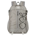 Zaino da trekking grigio pieghevole in tessuto ripstop con sistema a corda elastica - Grigio