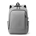 Mochila gris claro impermeable para portátil con diseño ergonómico para negocios - Gris claro