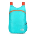 Leichter blauer und orangefarbener faltbarer Reiserucksack aus wasserfestem Ripstop-Nylon - Himmelblau