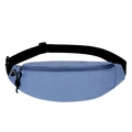 Adjustable light blue waterproof running waist bag with durable buckle and earphone port - Blue