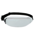 Waterproof light grey sports waist bag with adjustable black nylon strap and clip - Greyish Green