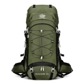 Olive green 60L professional hiking backpack with durable straps for outdoor camping - 60L / Dark Green