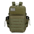 Taktischer Militär-Rucksack in Armeegrün mit US-Flaggen-Patch und MOLLE-System - Armeegrün
