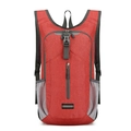 Ziegelroter leichter faltbarer Fahrradrucksack mit Seitentaschen und Blumenmuster - Einheitsgröße / Rot